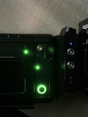 Green light leak around the release button