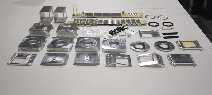 Some of the components for assembly.