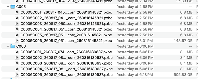 Single frame RAW files?!