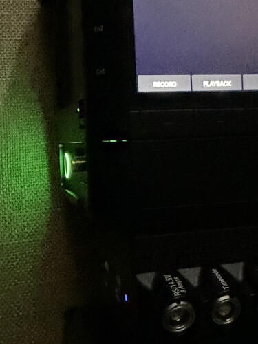 Green light leak below the screen